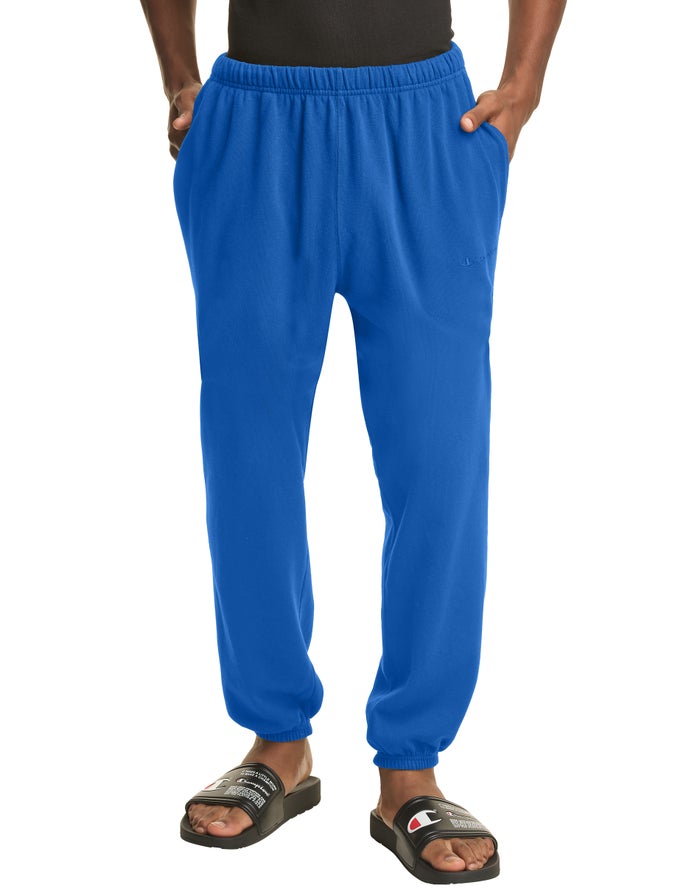 Champion Mens Sweatpants NZ - Lightweight Fleece Blue ( 6572-RCJIS )